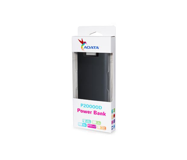ADATA Power Bank P20000D 20000 mAh 2.1A (czarny) - 349077 - zdjęcie 4